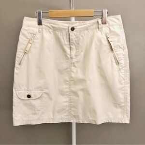 Black Mountain Cream Beige Earthy Minimalist A Line Mini Skirt.